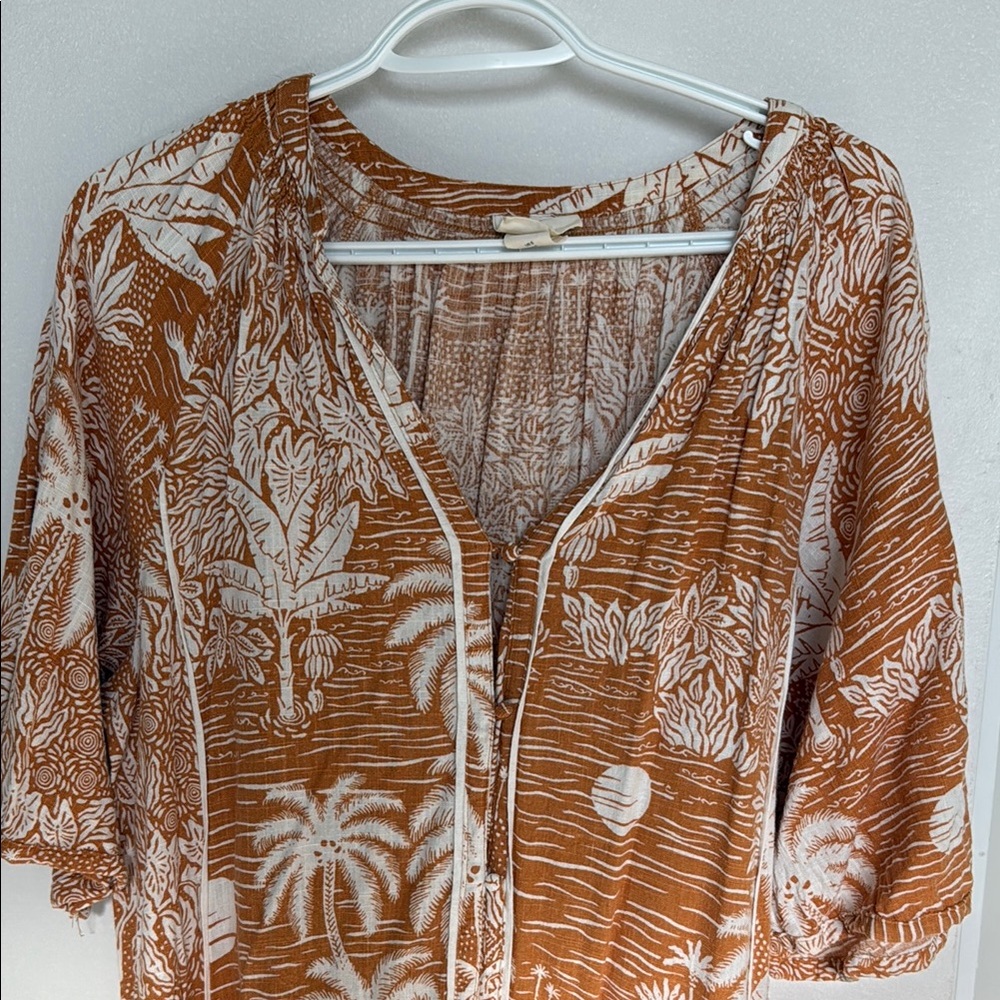 Tropical Print Women's Swim Cover-Up